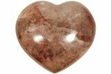 Polished Hematite (Harlequin) Quartz Heart - Madagascar #210520-1
